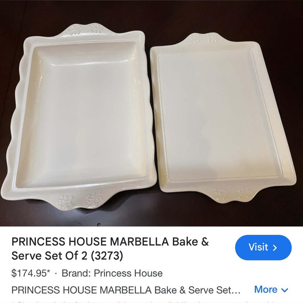 Elegant White Ceramic Serving Dish princess house